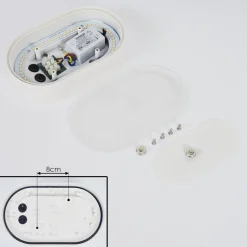 Applique Murale D'Exterieurpaleroo Led Blanc, 1 Lumiere