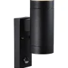 Applique Murale D'Exterieur Nordlux Tin Noir, 2 Lumieres, Detecteur De Mouvement