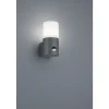 Applique Murale D'Exterieur Trio Hoosic Anthracite, 1 Lumiere, Detecteur De Mouvement
