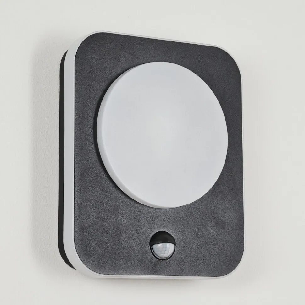 Applique Murale D'Exterieur Haga Led Noir, 1 Lumiere, Detecteur De Mouvement