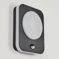 Applique Murale D'Exterieur Haga Led Noir, 1 Lumiere, Detecteur De Mouvement