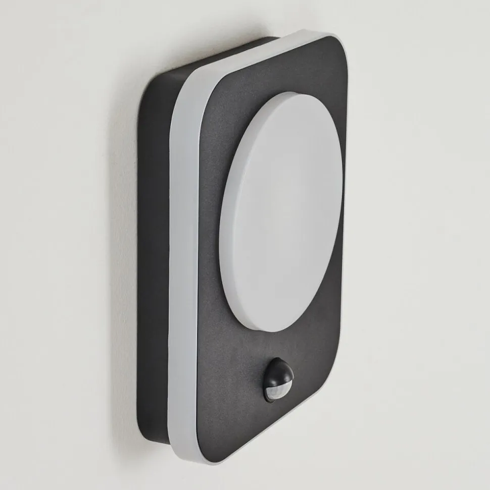 Applique Murale D'Exterieur Haga Led Noir, 1 Lumiere, Detecteur De Mouvement