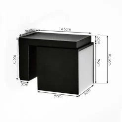 Applique Murale D'Exterieur Swanek Led Noir, 1 Lumiere