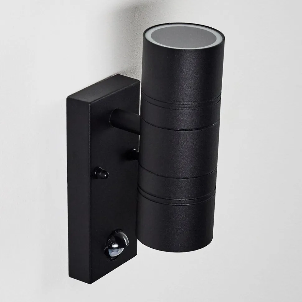 Applique Murale D'Exterieur Froslev Led Noir, 2 Lumieres, Detecteur De Mouvement
