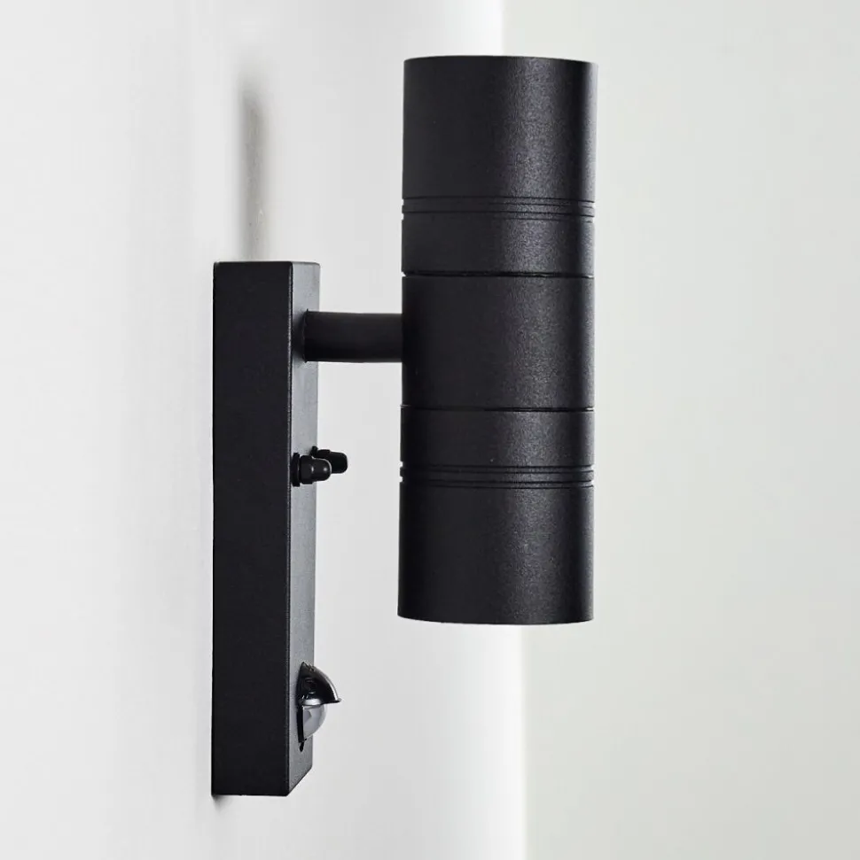Applique Murale D'Exterieur Froslev Led Noir, 2 Lumieres, Detecteur De Mouvement