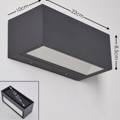 Applique Murale D'Exterieur Spidern Led Aluminium, 1 Lumiere