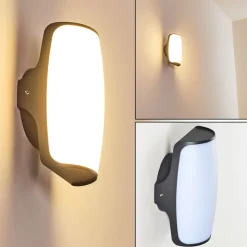 Applique Murale D'Exterieur Svea Led Anthracite, 1 Lumiere