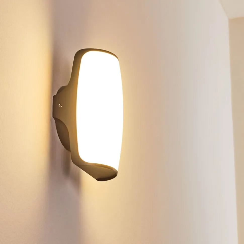 Applique Murale D'Exterieur Svea Led Anthracite, 1 Lumiere