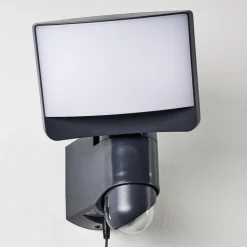 Applique Murale D'Exterieur Larvik Led Anthracite, 1 Lumiere, Detecteur De Mouvement