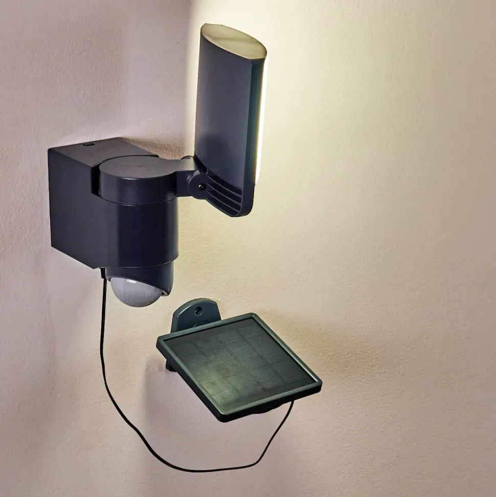 Applique Murale D'Exterieur Larvik Led Anthracite, 1 Lumiere, Detecteur De Mouvement