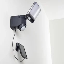 Applique Murale D'Exterieur Larvik Led Anthracite, 1 Lumiere, Detecteur De Mouvement
