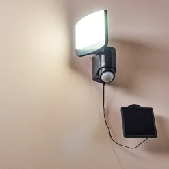 Applique Murale D'Exterieur Larvik Led Anthracite, 1 Lumiere, Detecteur De Mouvement