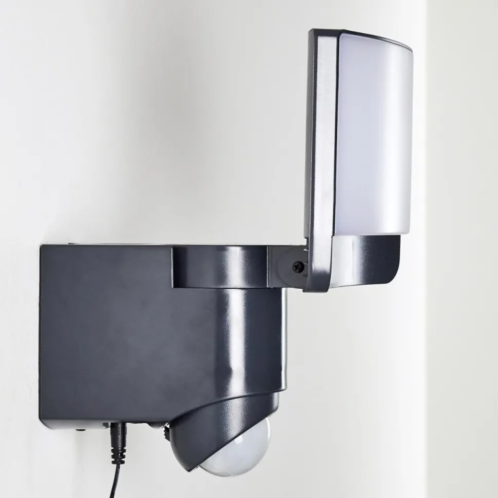 Applique Murale D'Exterieur Larvik Led Anthracite, 1 Lumiere, Detecteur De Mouvement