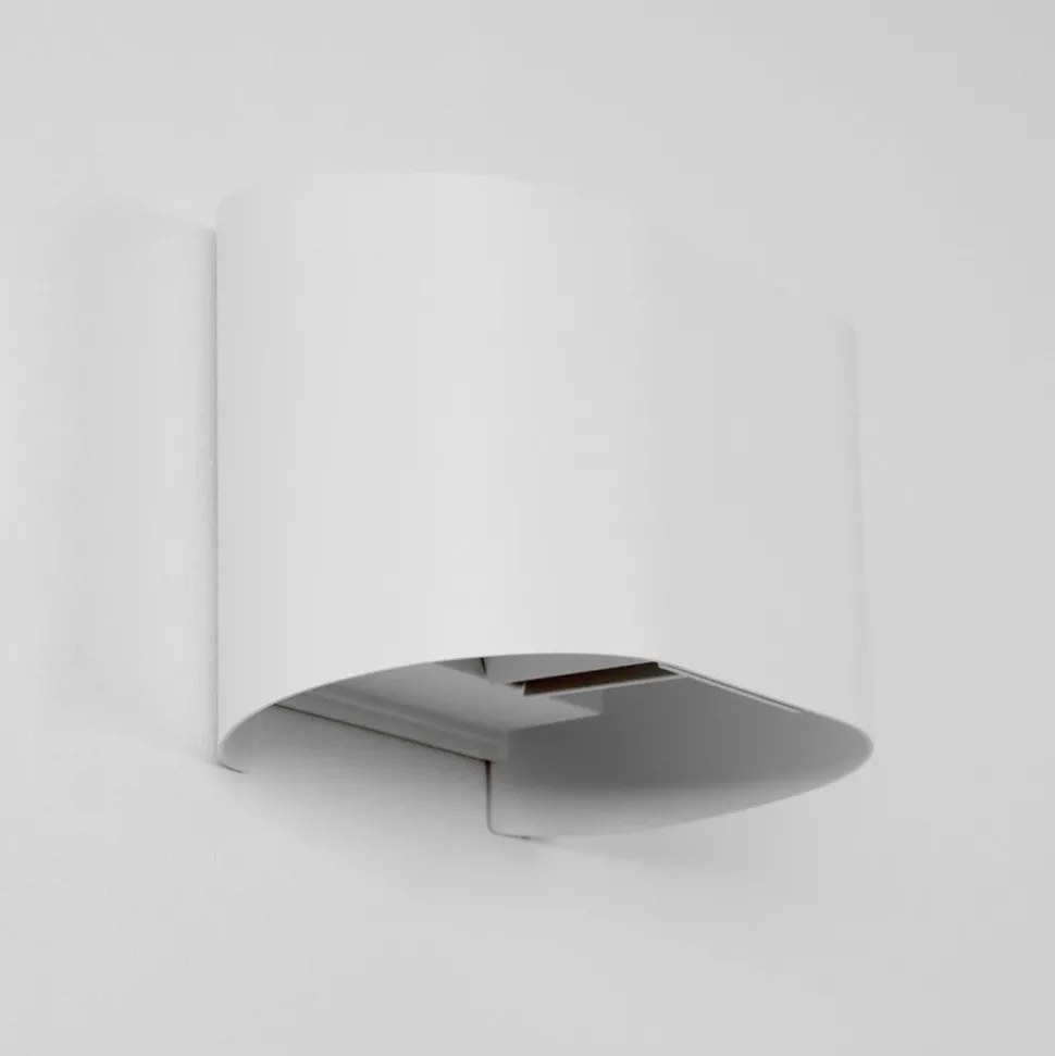 Applique Murale D'Exterieur Everton Led Blanc, 2 Lumieres