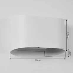 Applique Murale D'Exterieur Everton Led Blanc, 2 Lumieres