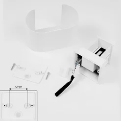 Applique Murale D'Exterieur Everton Led Blanc, 2 Lumieres