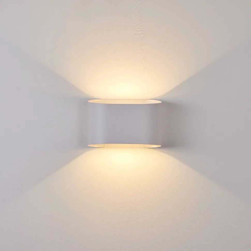 Applique Murale D'Exterieur Everton Led Blanc, 2 Lumieres