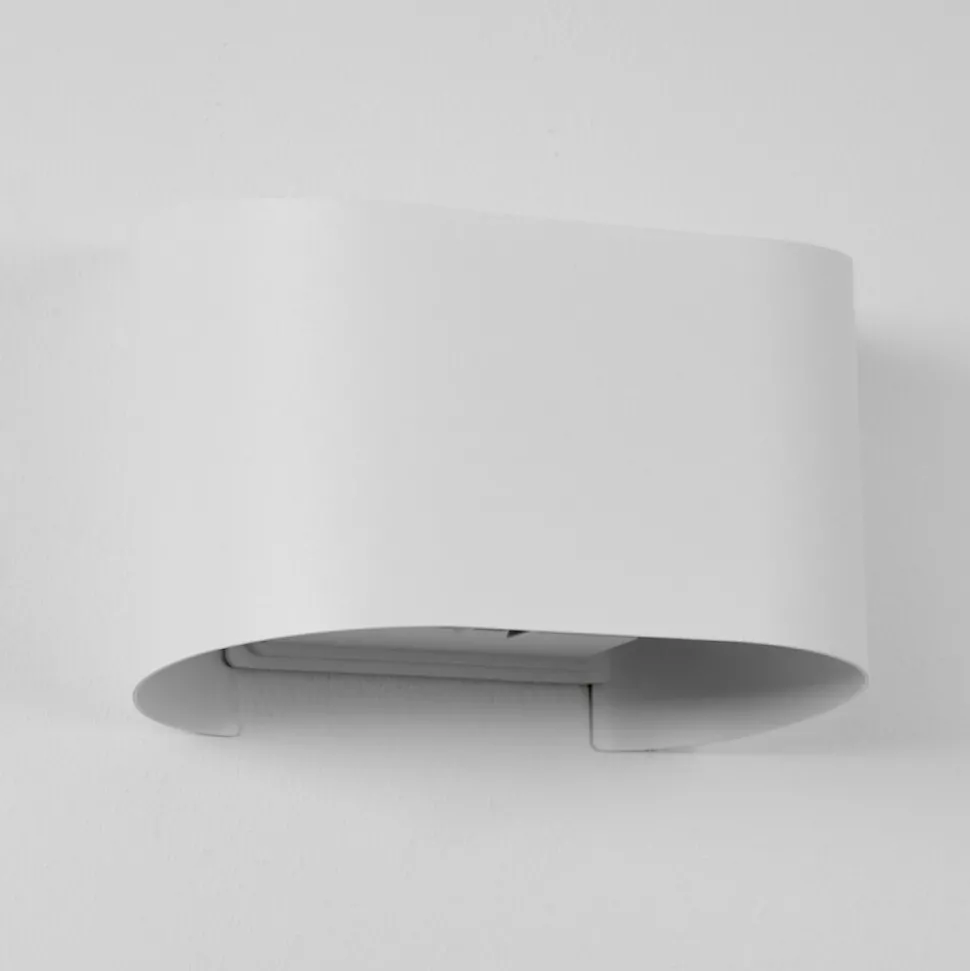 Applique Murale D'Exterieur Everton Led Blanc, 2 Lumieres