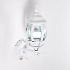 Applique Murale D'Exterieur Lentua Blanc, 1 Lumiere, Detecteur De Mouvement