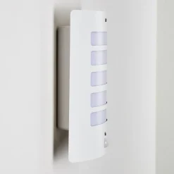 Applique Murale D'Exterieur Alslev Blanc, 1 Lumiere, Detecteur De Mouvement