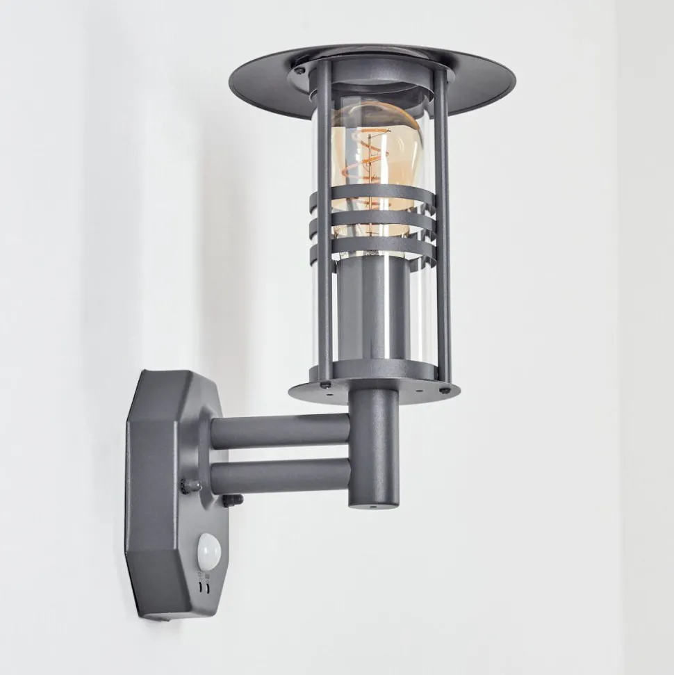 Applique Murale D'Exterieur Forli Anthracite, 1 Lumiere, Detecteur De Mouvement