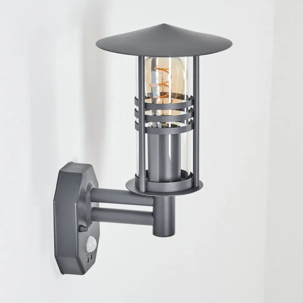 Applique Murale D'Exterieur Forli Anthracite, 1 Lumiere, Detecteur De Mouvement