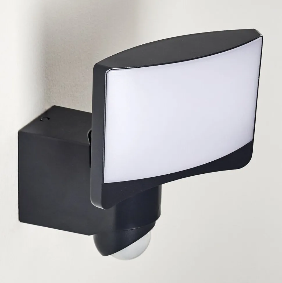 Applique Murale D'Exterieur Larvik Led Anthracite, 1 Lumiere, Detecteur De Mouvement