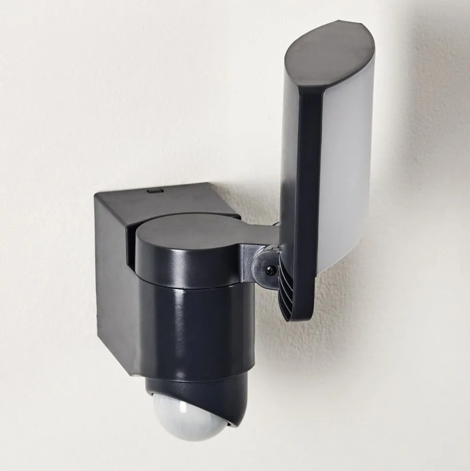 Applique Murale D'Exterieur Larvik Led Anthracite, 1 Lumiere, Detecteur De Mouvement