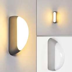Applique Murale D'Exterieur Arvier Led Gris, 1 Lumiere