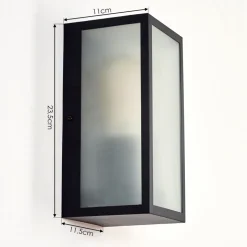 Applique Murale D'Exterieur Hakkas Noir, 1 Lumiere