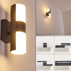 Applique Murale D'Exterieur Baulund Led Anthracite, 1 Lumiere