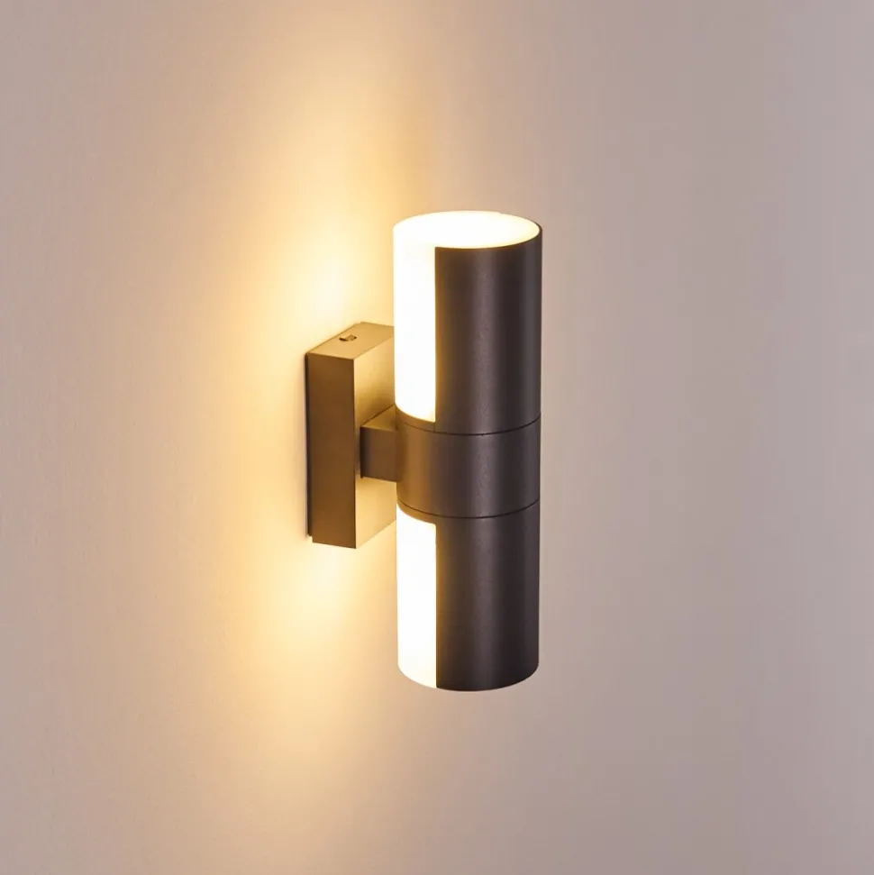 Applique Murale D'Exterieur Baulund Led Anthracite, 1 Lumiere