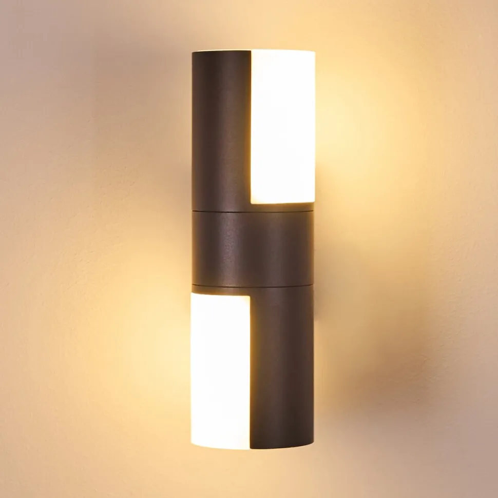 Applique Murale D'Exterieur Baulund Led Anthracite, 1 Lumiere