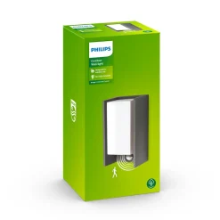 Applique Murale D'Exterieur Philips Mygarden Bridge Anthracite, 1 Lumiere, Detecteur De Mouvement