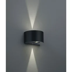 Applique Murale D'Exterieur Reality Rosario Led Noir, 2 Lumieres
