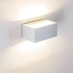 Applique Murale D'Exterieur Spider Led Blanc, 1 Lumiere