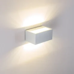 Applique Murale D'Exterieur Spider Led Blanc, 1 Lumiere