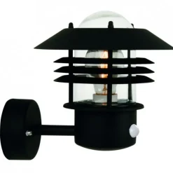 Applique Murale D'Exterieur Nordlux Vejers Noir, 1 Lumiere, Detecteur De Mouvement