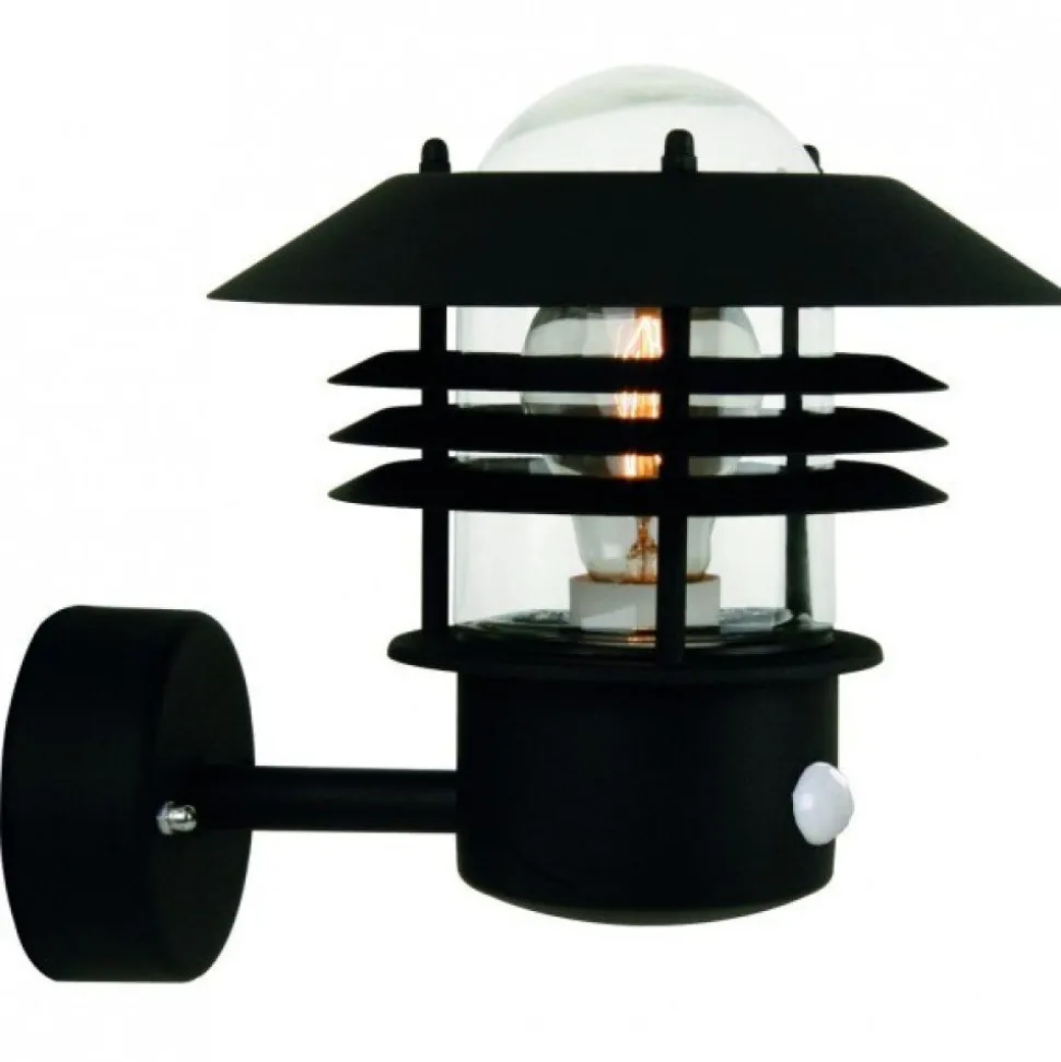 Applique Murale D'Exterieur Nordlux Vejers Noir, 1 Lumiere, Detecteur De Mouvement