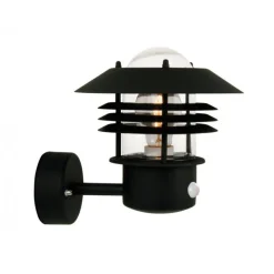 Applique Murale D'Exterieur Nordlux Vejers Noir, 1 Lumiere, Detecteur De Mouvement