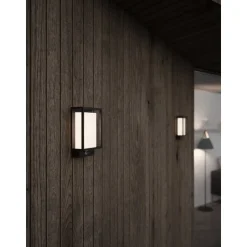 Applique Murale D'Exterieur Nordlux Nestor Led Noir, 1 Lumiere, Detecteur De Mouvement