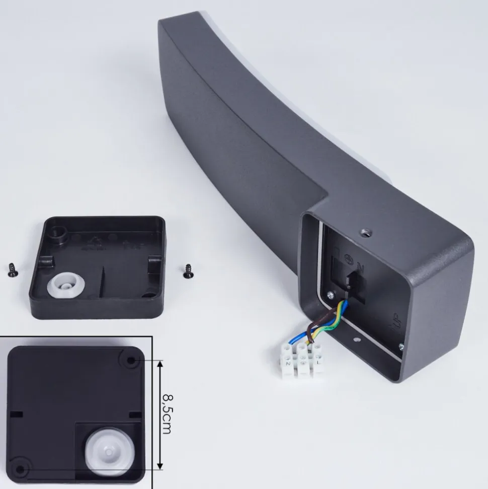 Applique Murale D'Exterieur Maseru Led Anthracite, 1 Lumiere, Detecteur De Mouvement