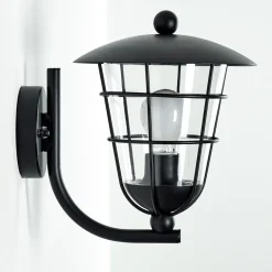 Applique Murale D'Exterieur Sonvil Noir, 1 Lumiere