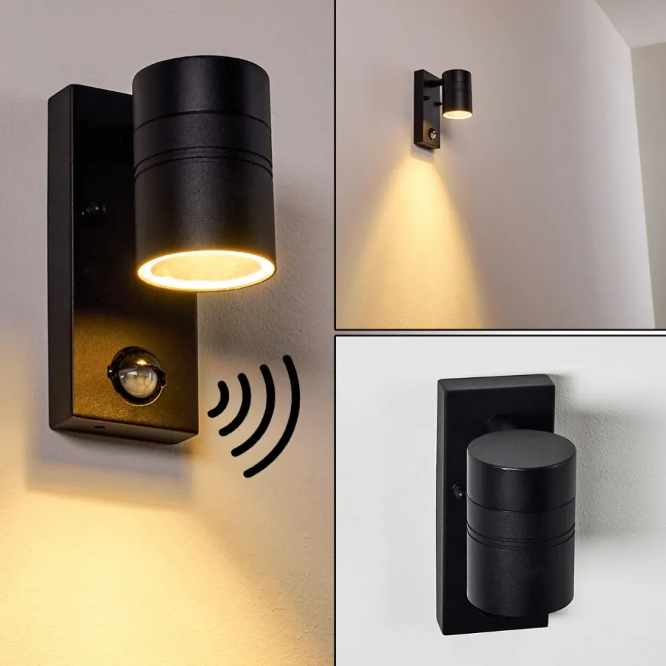 Applique Murale D'Exterieur Froslev Led Noir, 1 Lumiere, Detecteur De Mouvement