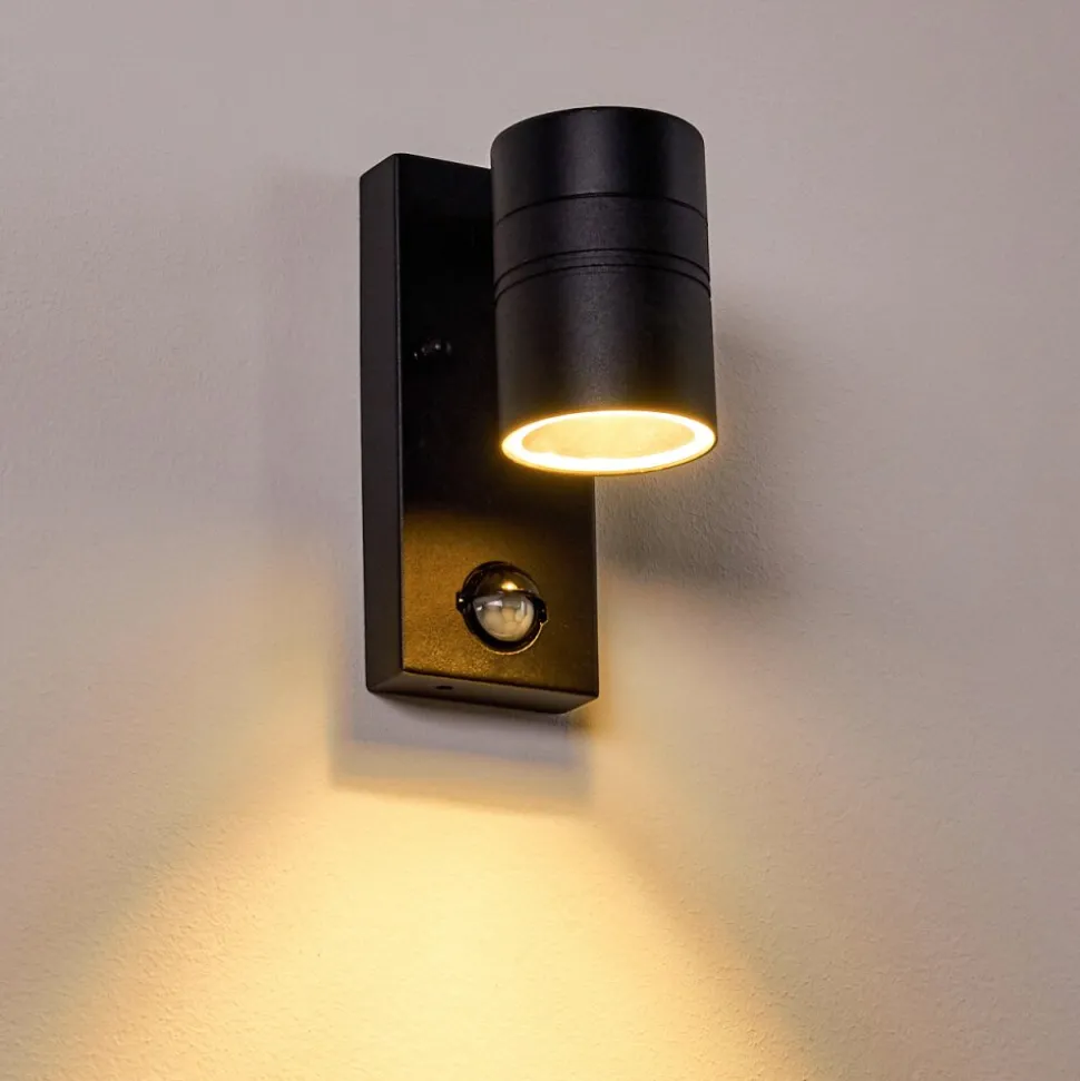Applique Murale D'Exterieur Froslev Led Noir, 1 Lumiere, Detecteur De Mouvement