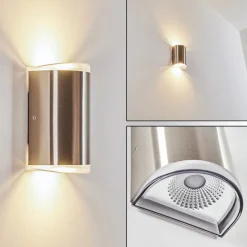 Applique Murale D'Exterieur Rumar Led Acier Inoxydable, 1 Lumiere