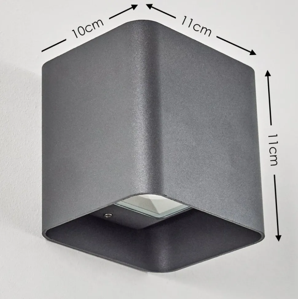 Applique Murale D'Exterieur Vikom Led Anthracite, 2 Lumieres