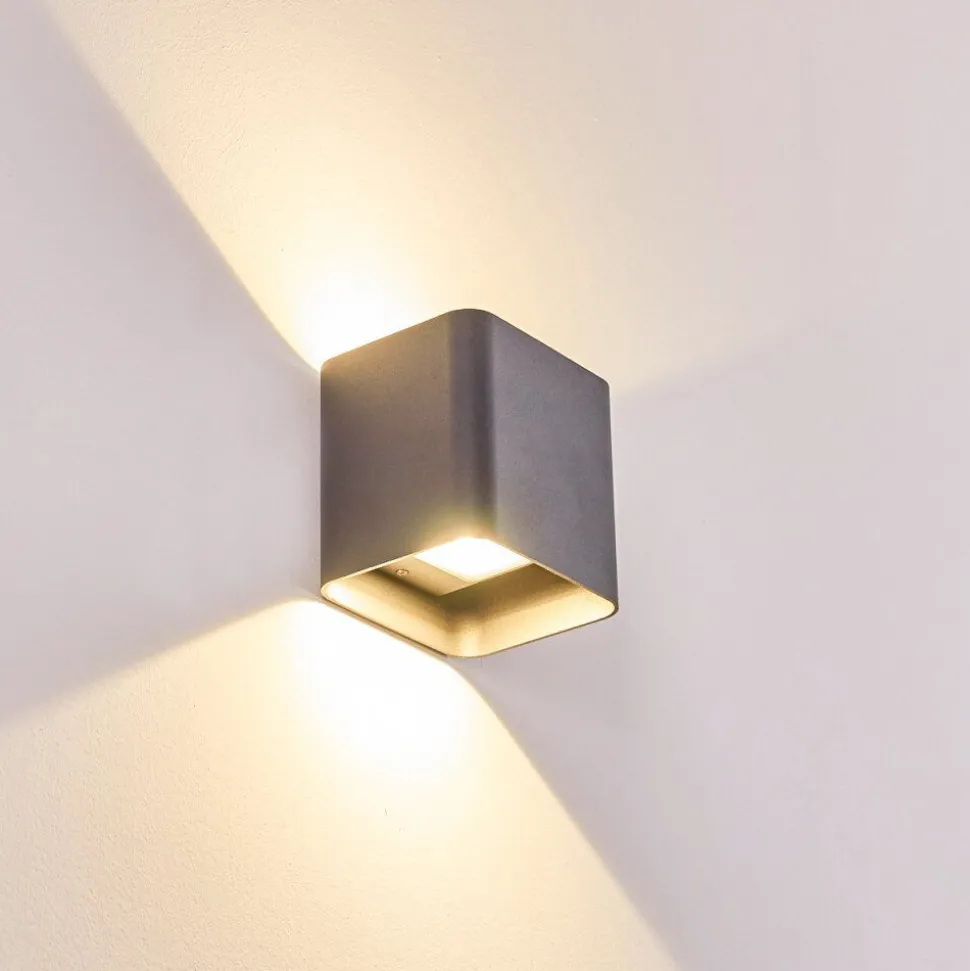 Applique Murale D'Exterieur Vikom Led Anthracite, 2 Lumieres