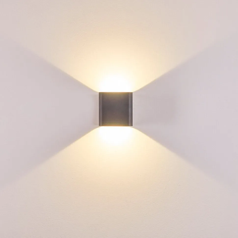 Applique Murale D'Exterieur Vikom Led Anthracite, 2 Lumieres