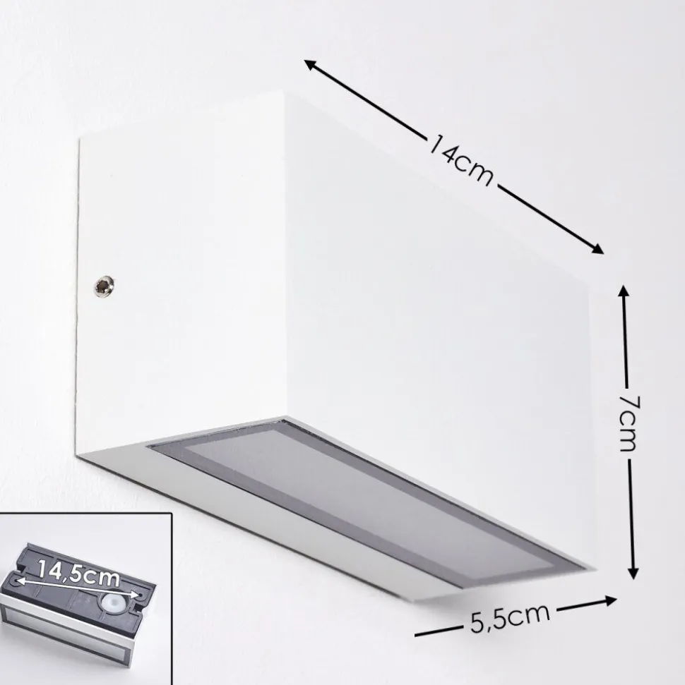 Applique Murale D'Exterieur Duluth Led Blanc, 1 Lumiere